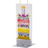 Flat Handmade Candle - Happy Birthday Layered Cake Flat Handmade Candle - Happy Birthday Layered Cake