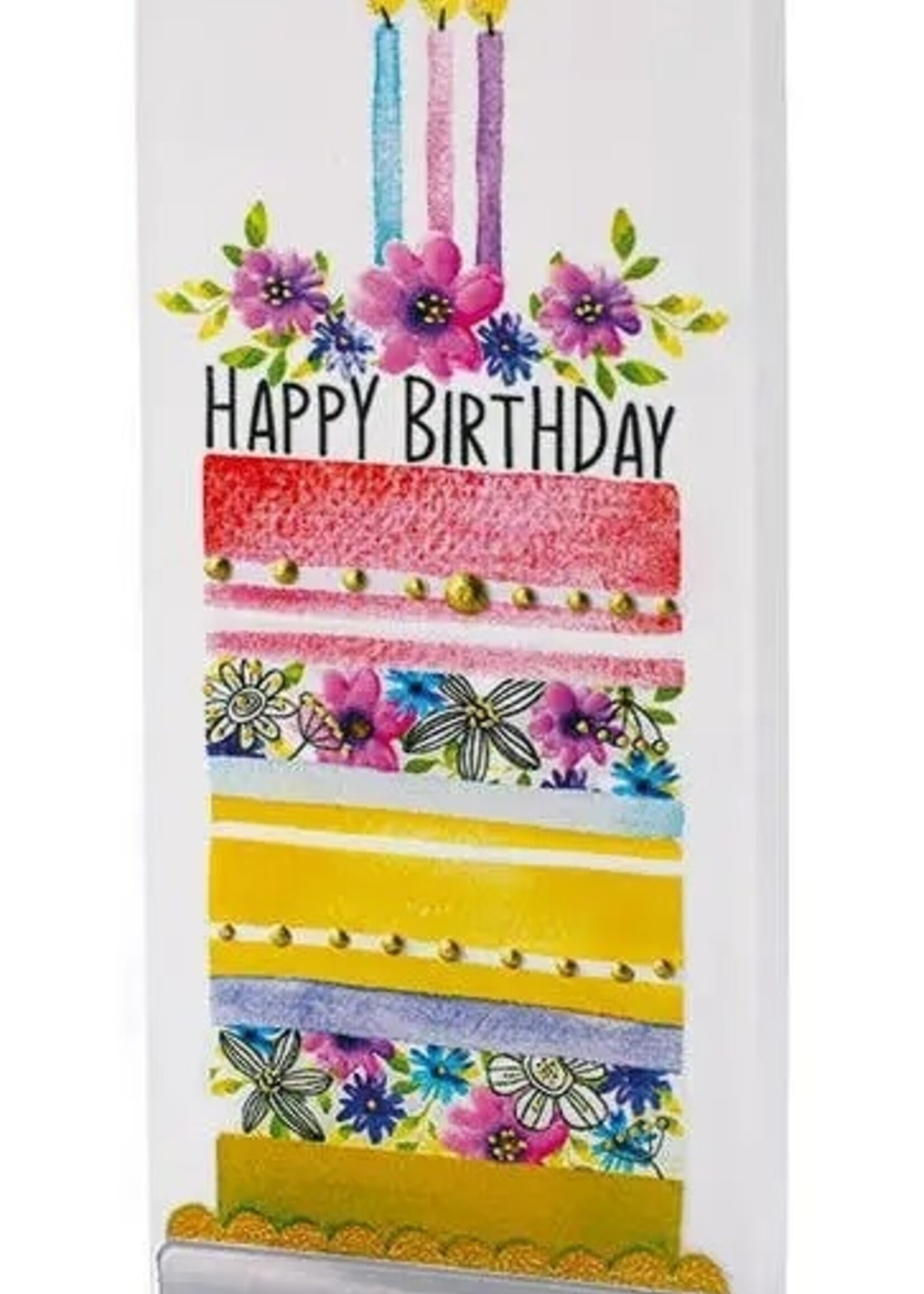 Flat Handmade Candle - Happy Birthday Layered Cake