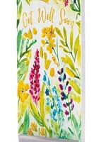 Flat handmade candle - Get Well Soon floral print