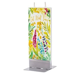 Platte handgemaakte kaars - Get Well Soon bloemenprint Platte handgemaakte kaars - Get Well Soon bloemenprint