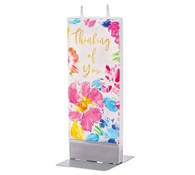 Flat handmade candle- Thinking of You floral print Flat handmade candle- Thinking of You floral print