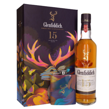 Glenfiddich 15 years Giftpack + Flask 70 cl. Santtu Mustonen Limited Edition