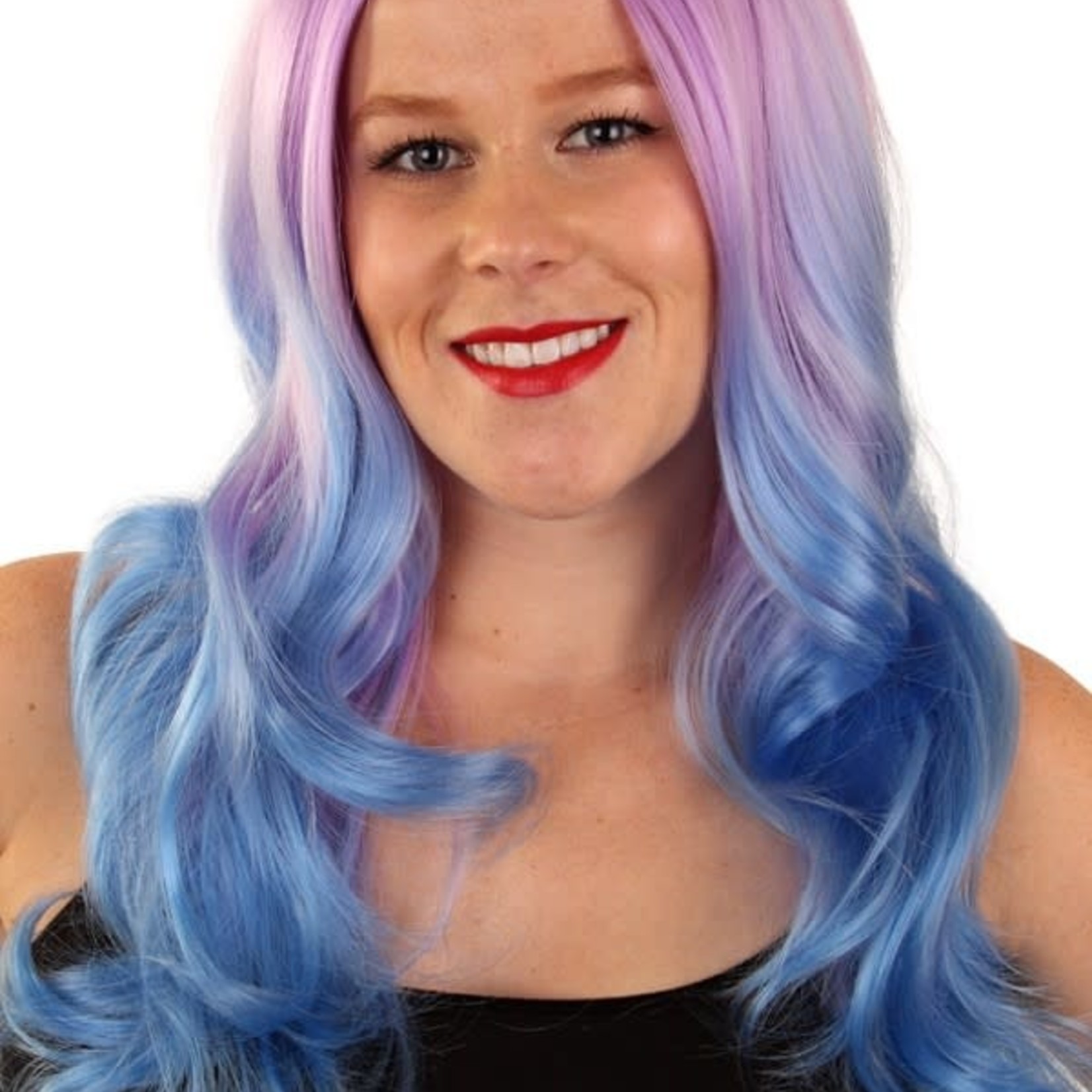 Bazaar Ple4 Pruik Lexi lila/blauw lang haar