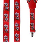 Bazaar Ple4 Bretels Tiroler Rood met Bloemen