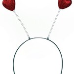 Bazaar Ple4 Diadeem 2 Rode Hartjes Glitter