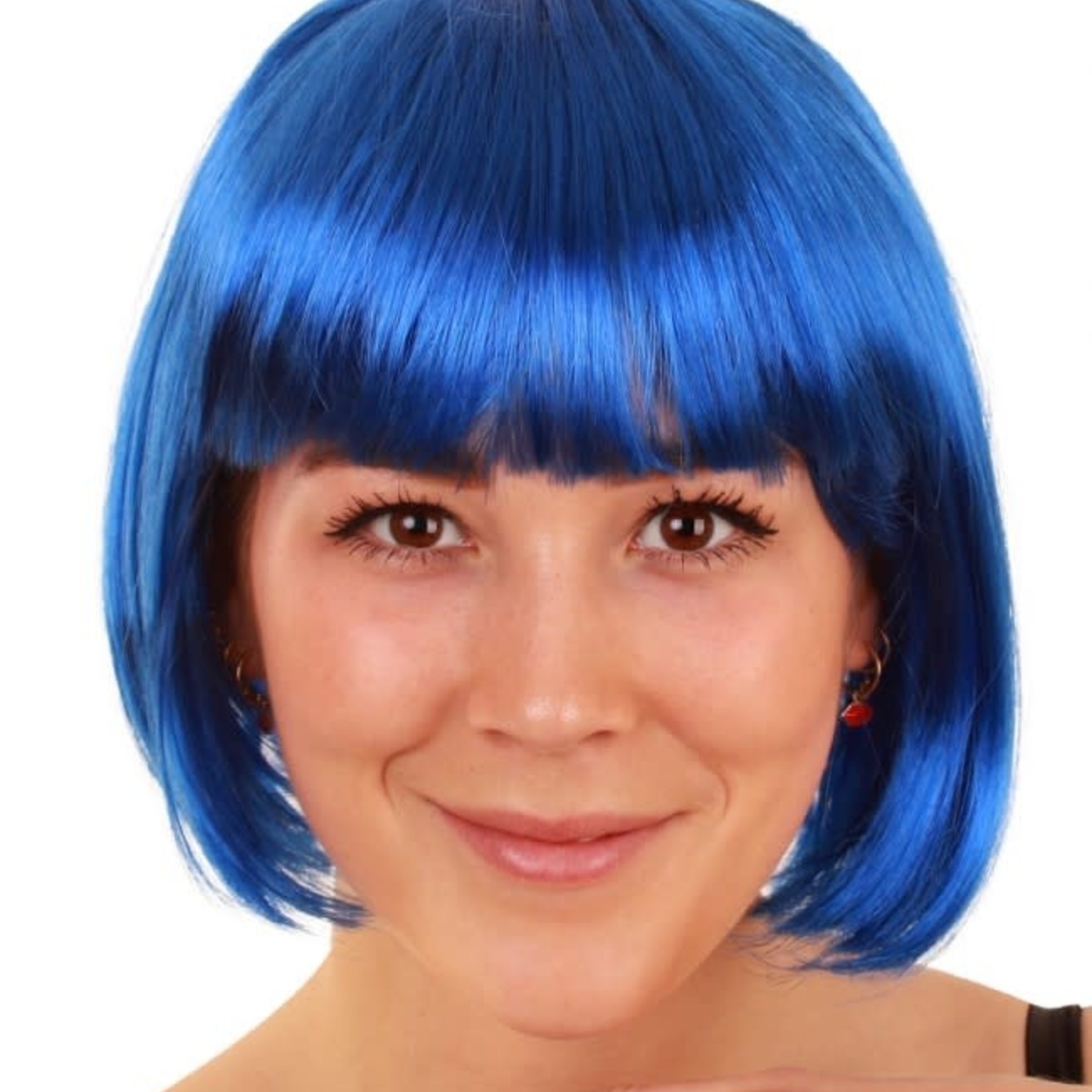 Bazaar Ple4 Pruik Sensation Bobline Blauw