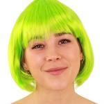 Bazaar Ple4 Pruik Sensation Bobline Fluor Groen