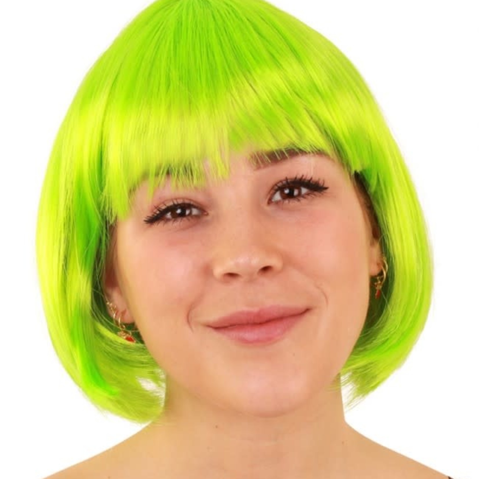 Bazaar Ple4 Pruik Sensation Bobline Fluor Groen