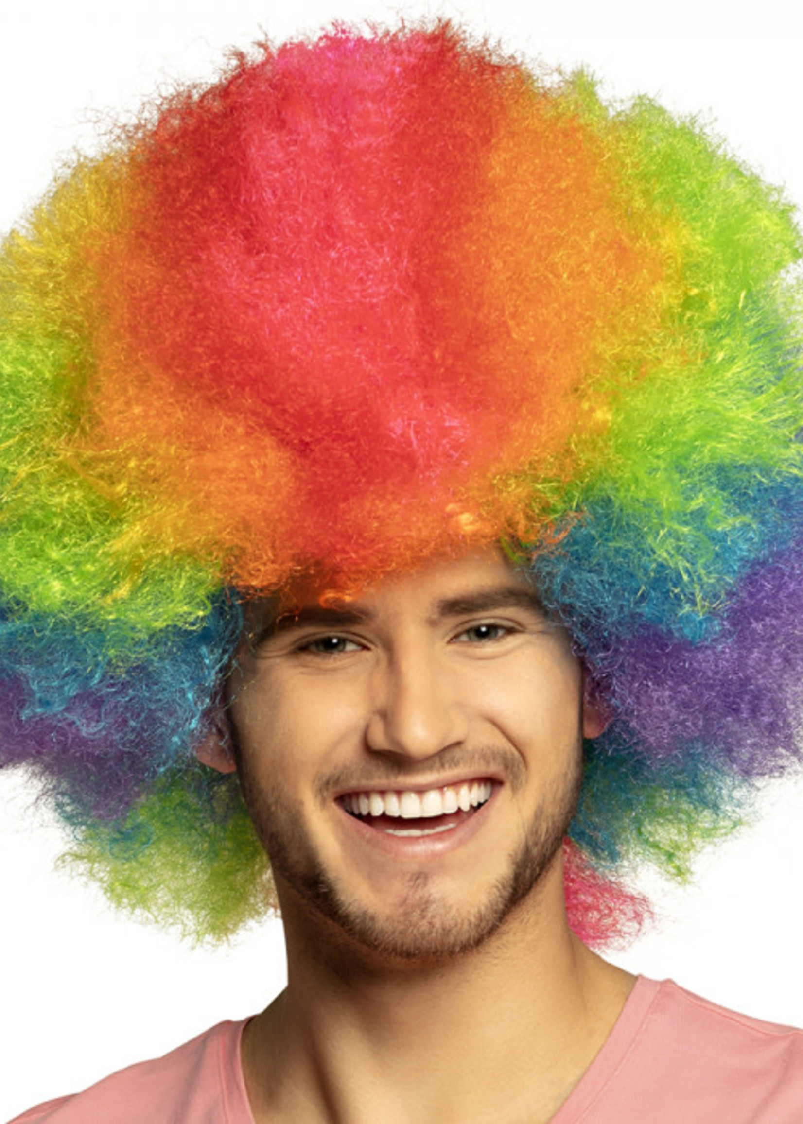 Boland Pruik Clown Rainbow deluxe