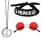 Bazaar Ple4 Set Peace (hoofdband, bril en ketting)