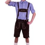 Bazaar Ple4 Lederhose donkerbruin heren kort model mt.58