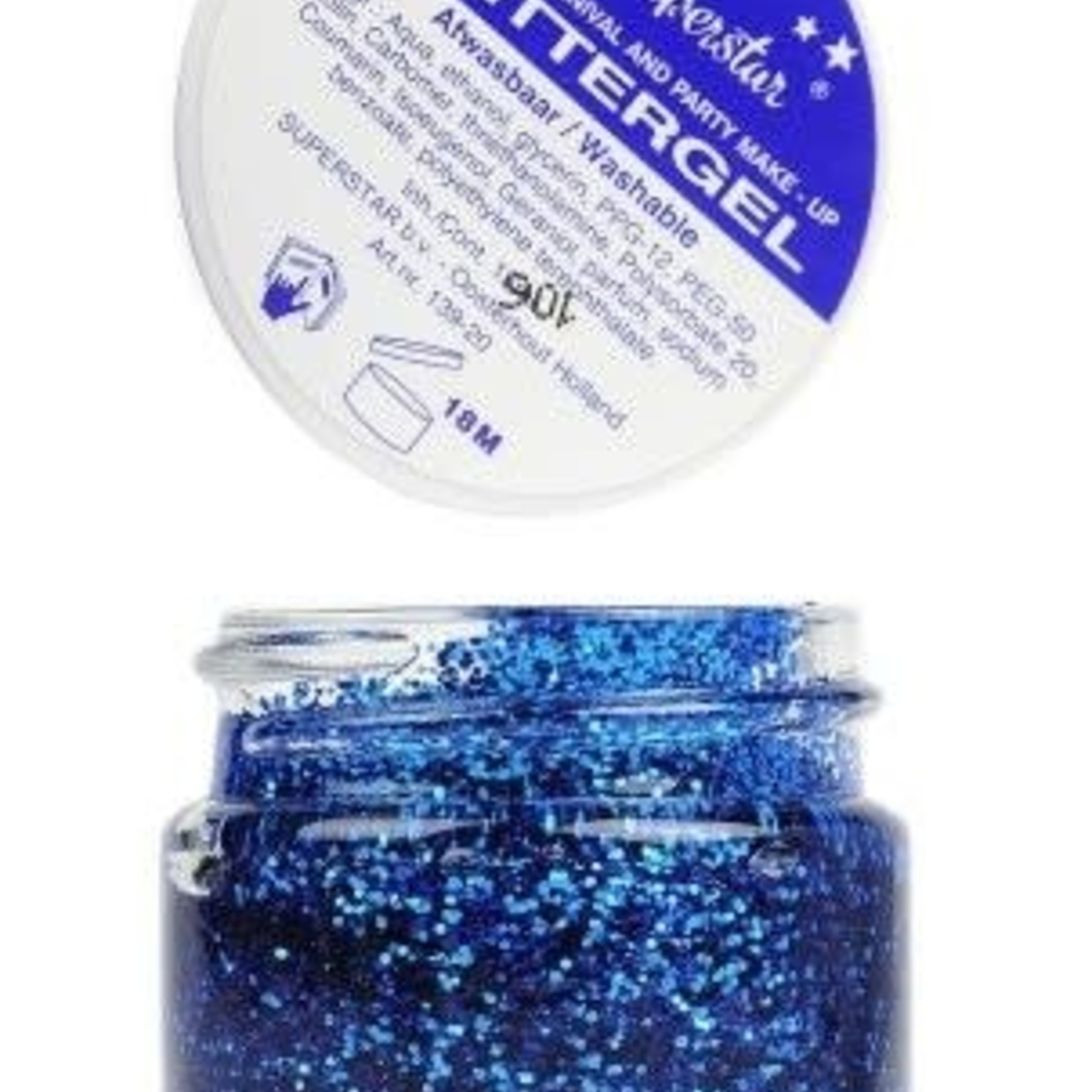 Bazaar Ple4 Gel superstar - glitterblauw