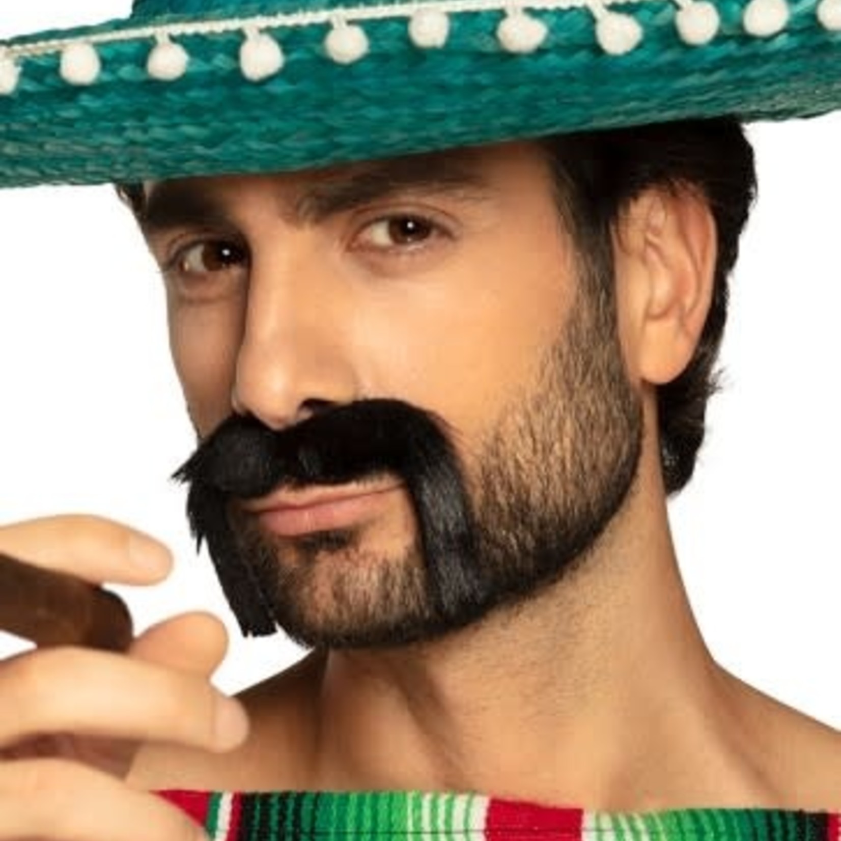 Bazaar Ple4 Mexicaanse snor - zwart