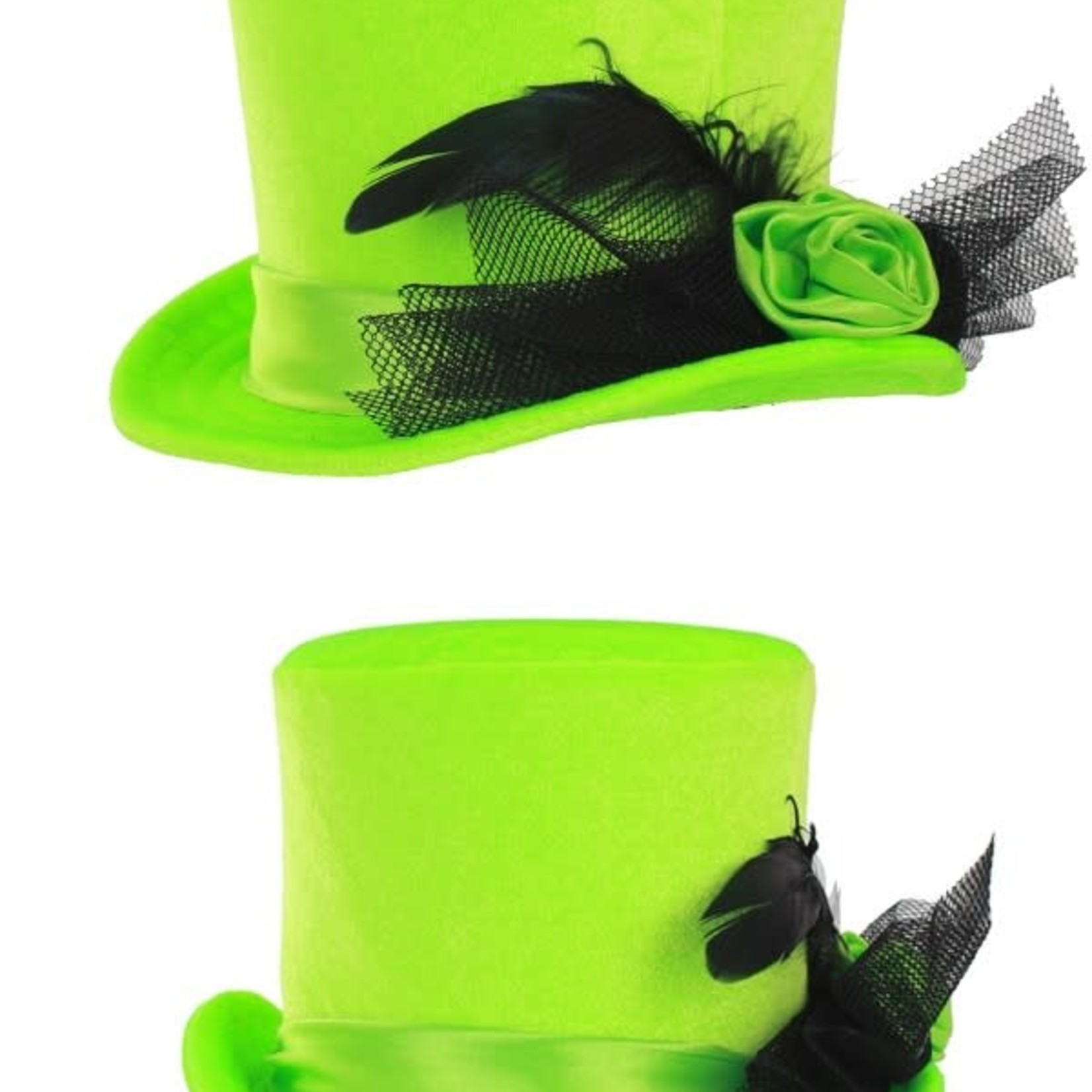 Buitenland Eenheid Gedwongen Mini hoge hoed - Neon groen - CarnavalBazaar