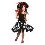 Piratenrok zwart - one size	- Kids