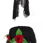 Spaanse hoed -  kant + bloem