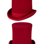 Hoge hoed wolvilt- 22cm