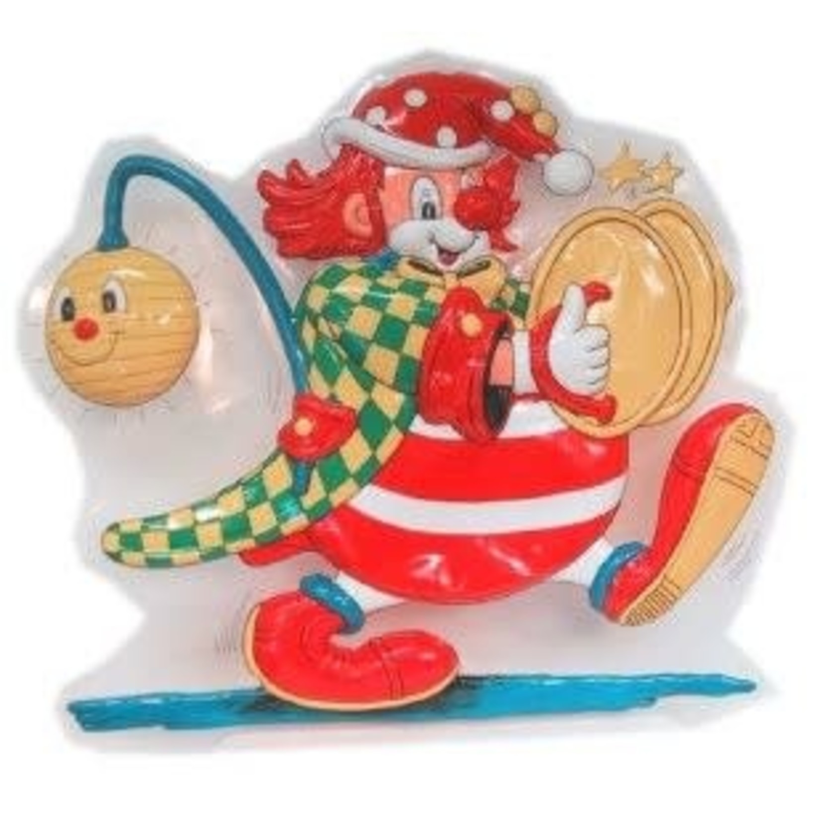 Wanddeco clown met deksels - 50 x 60 cm
