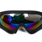 Skibril zwart spiegelglas