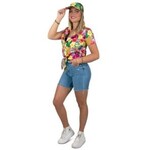 Hawaii Knoop Blouse Met Zonneklep