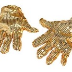 Handschoenen met Pailletten Goud