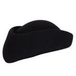 Dameshoed wolvilt Zwart Met Bolletjes Gaas