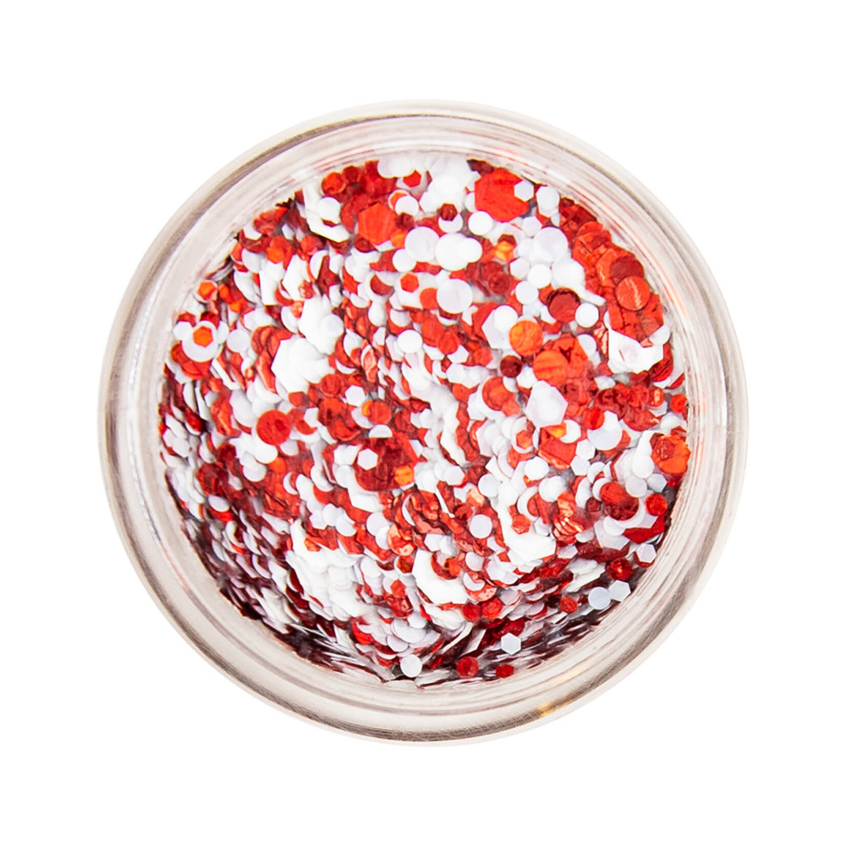 PXP Pressed Chunky Glitter Rood-Wit 10ML