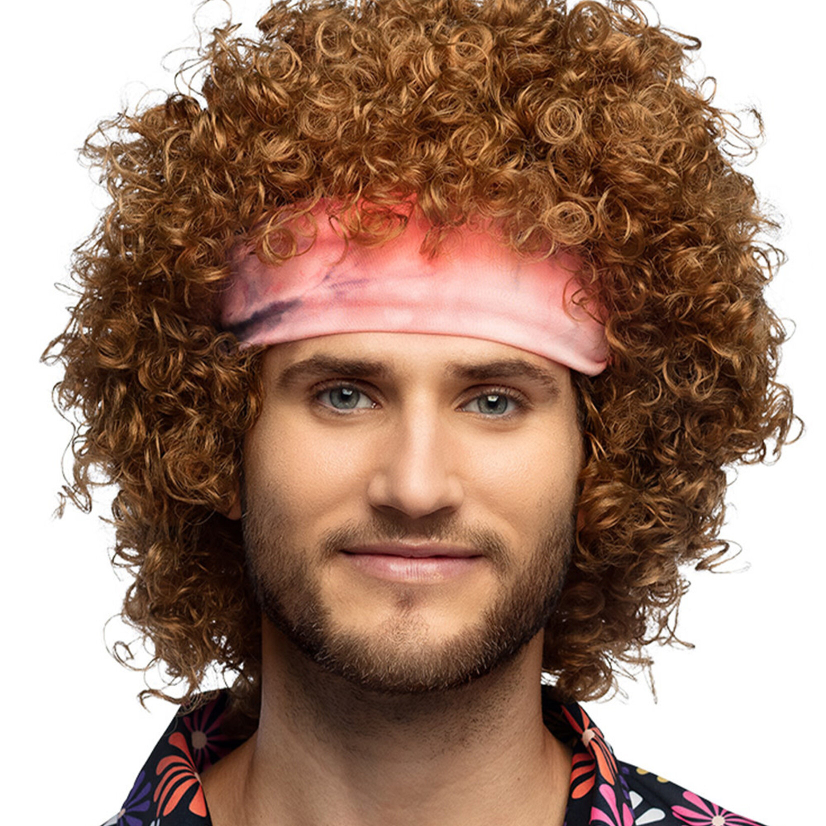 Hippie Pruik Krullen Met Haarband