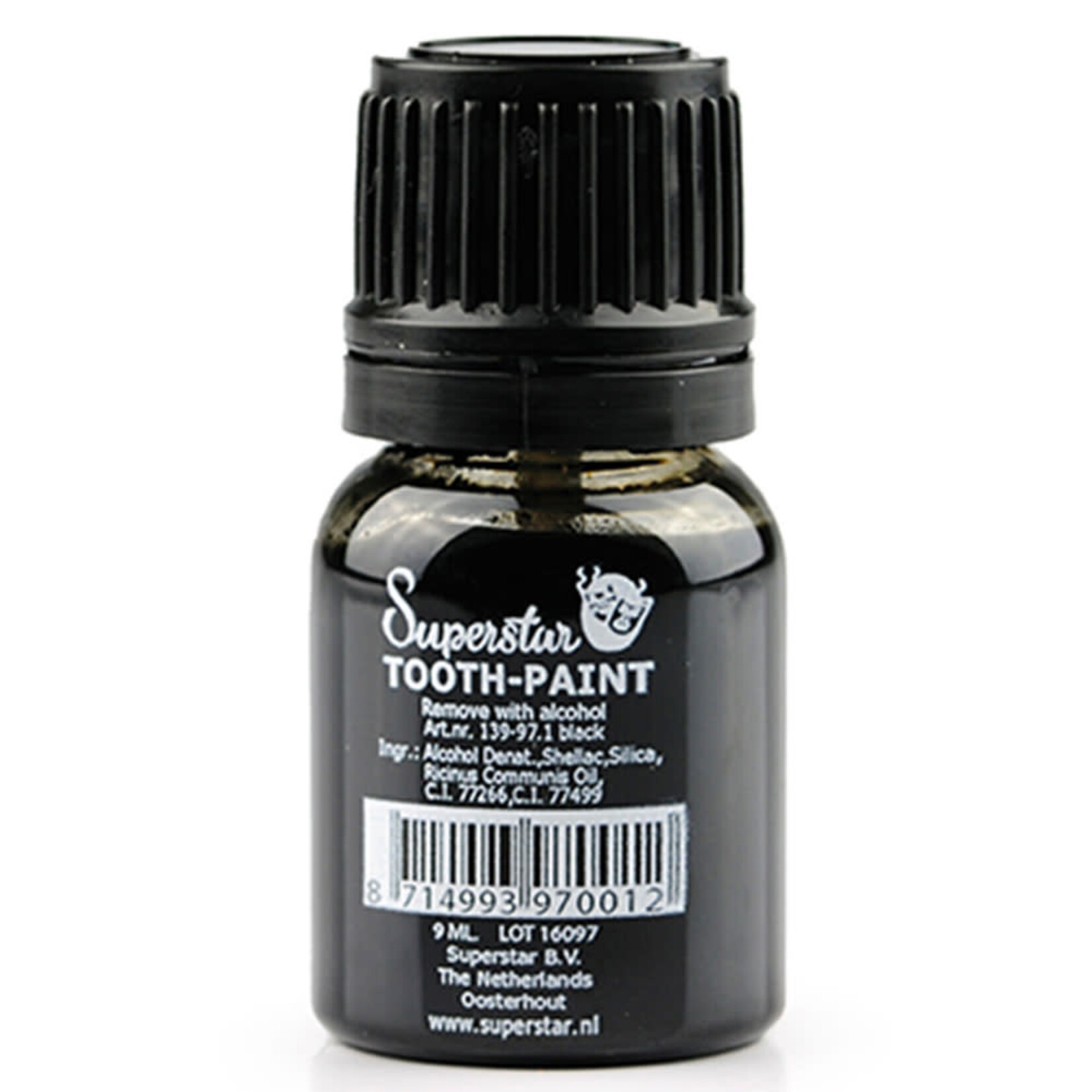 Tandenlak Zwart Met Kwastje