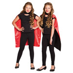 Kindercape Sundown Zwart/Rood omkeerbaar (90 cm)