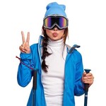 Ski Bril Met Strass Steentjes