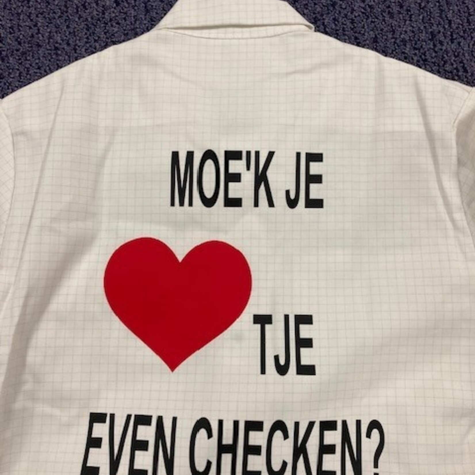 Witte Jas Met Grappige Tekst