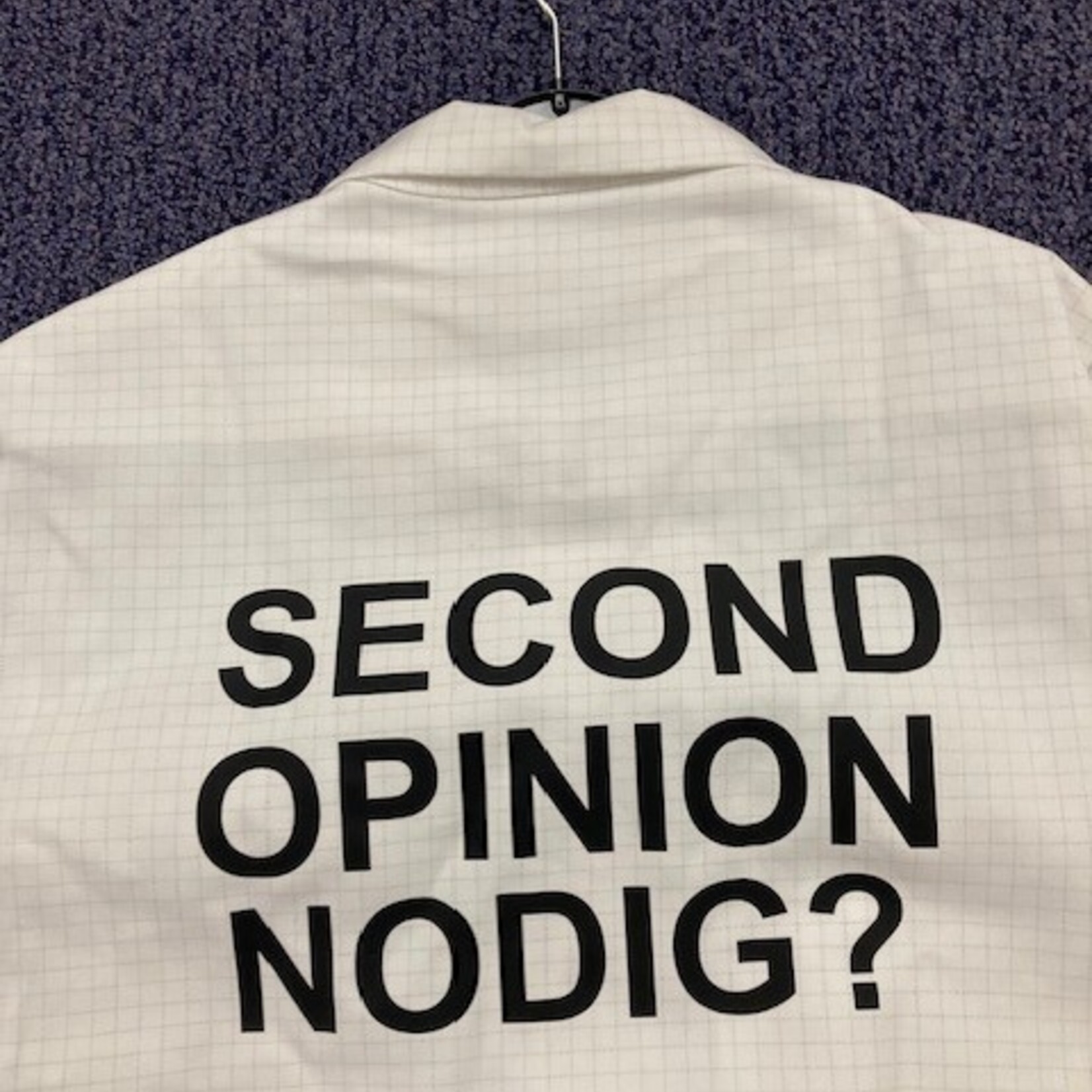 Witte Jas Met Grappige Tekst