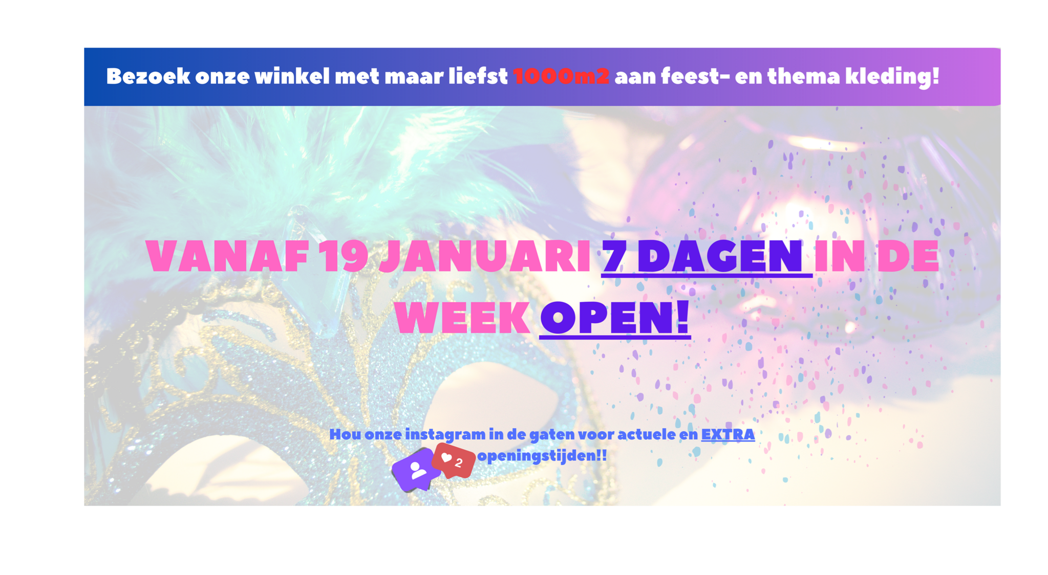 Openingstijden Carnaval 2026