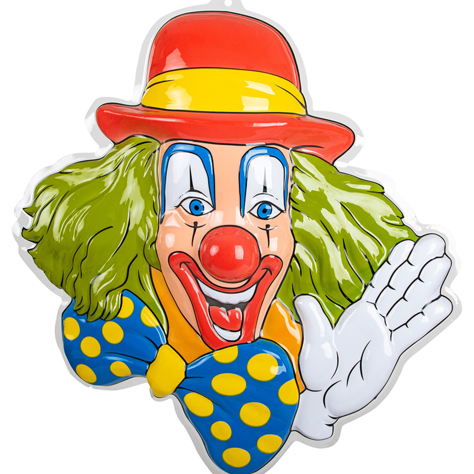 Wanddeco Clown Groen Haar 50 x 50 cm