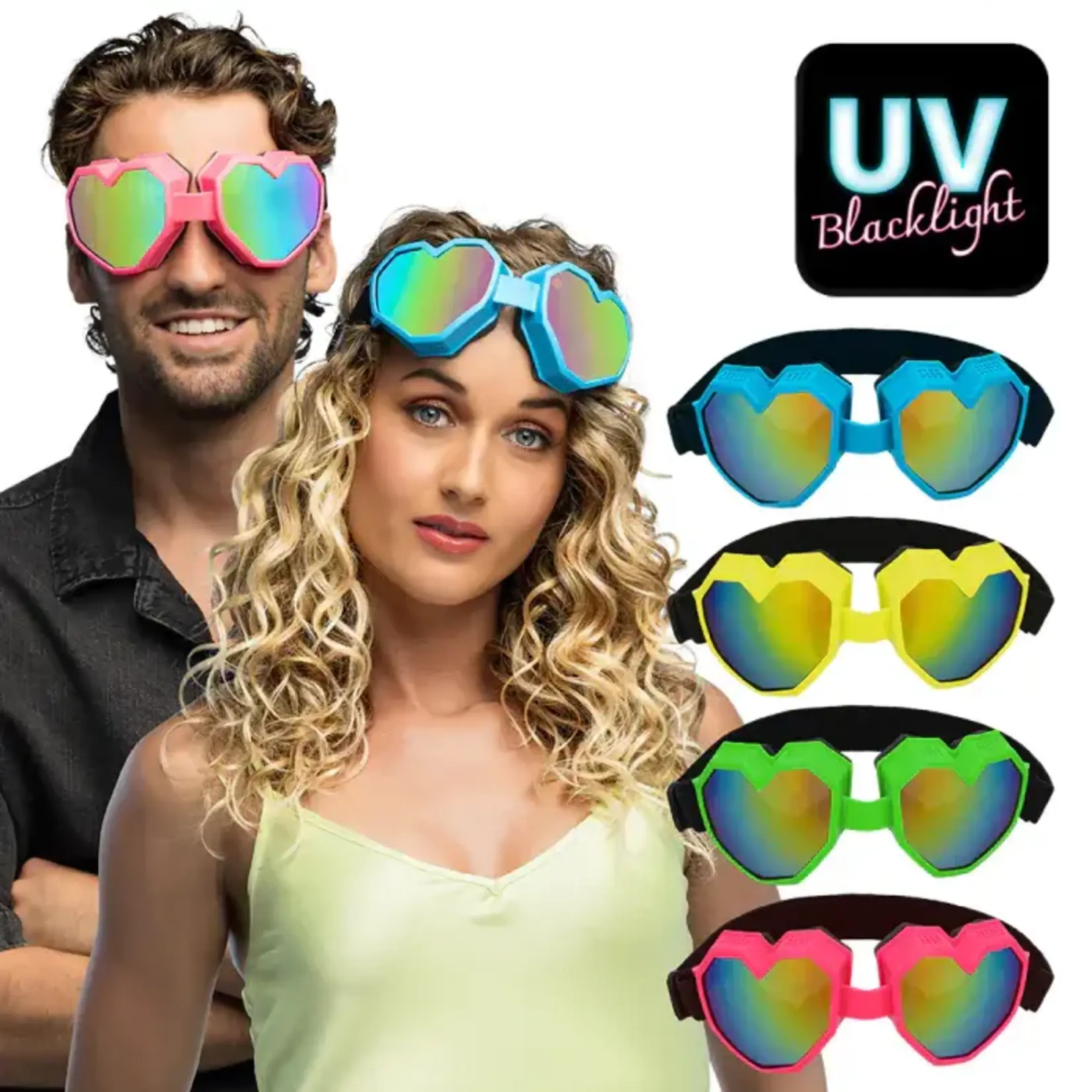 Partybril Festilove 4 Neon Kleuren Ass