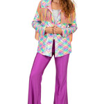 Jas Pailletten Regenboog Met Franje