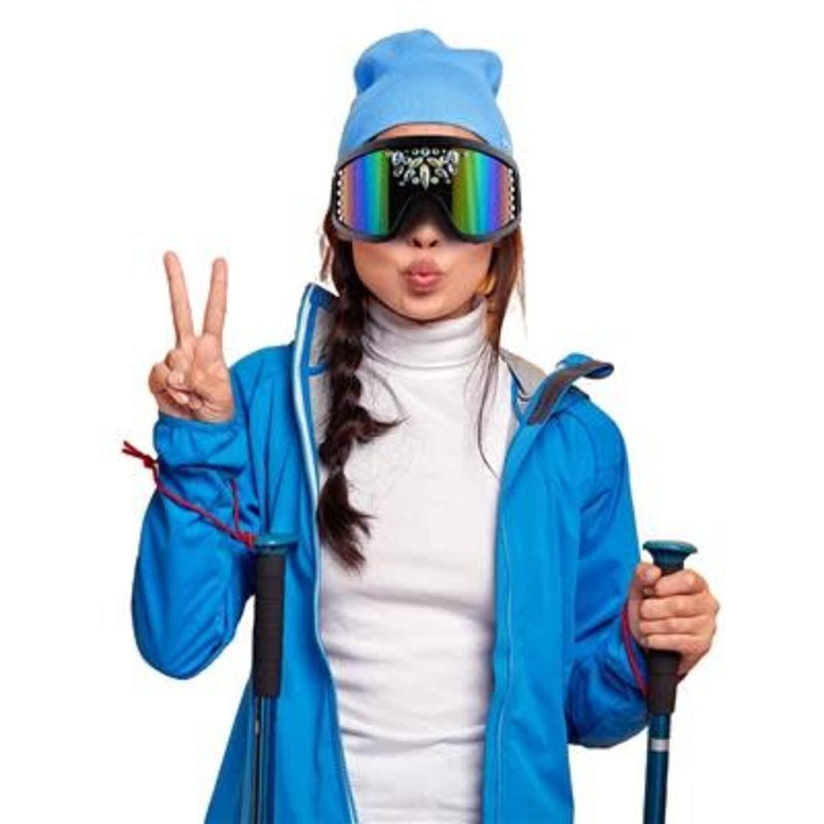 Ski Bril Met Strass Steentjes