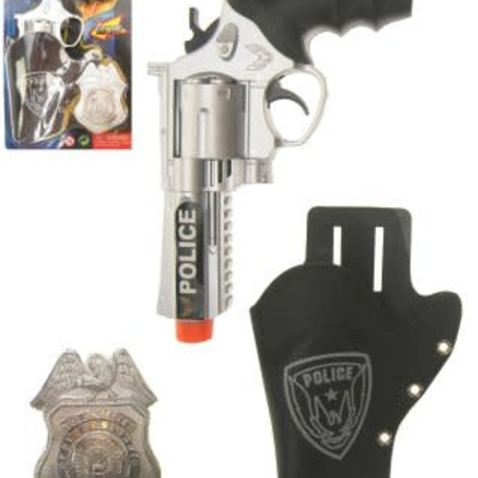 Pistool Met Holster Met Badge Politie