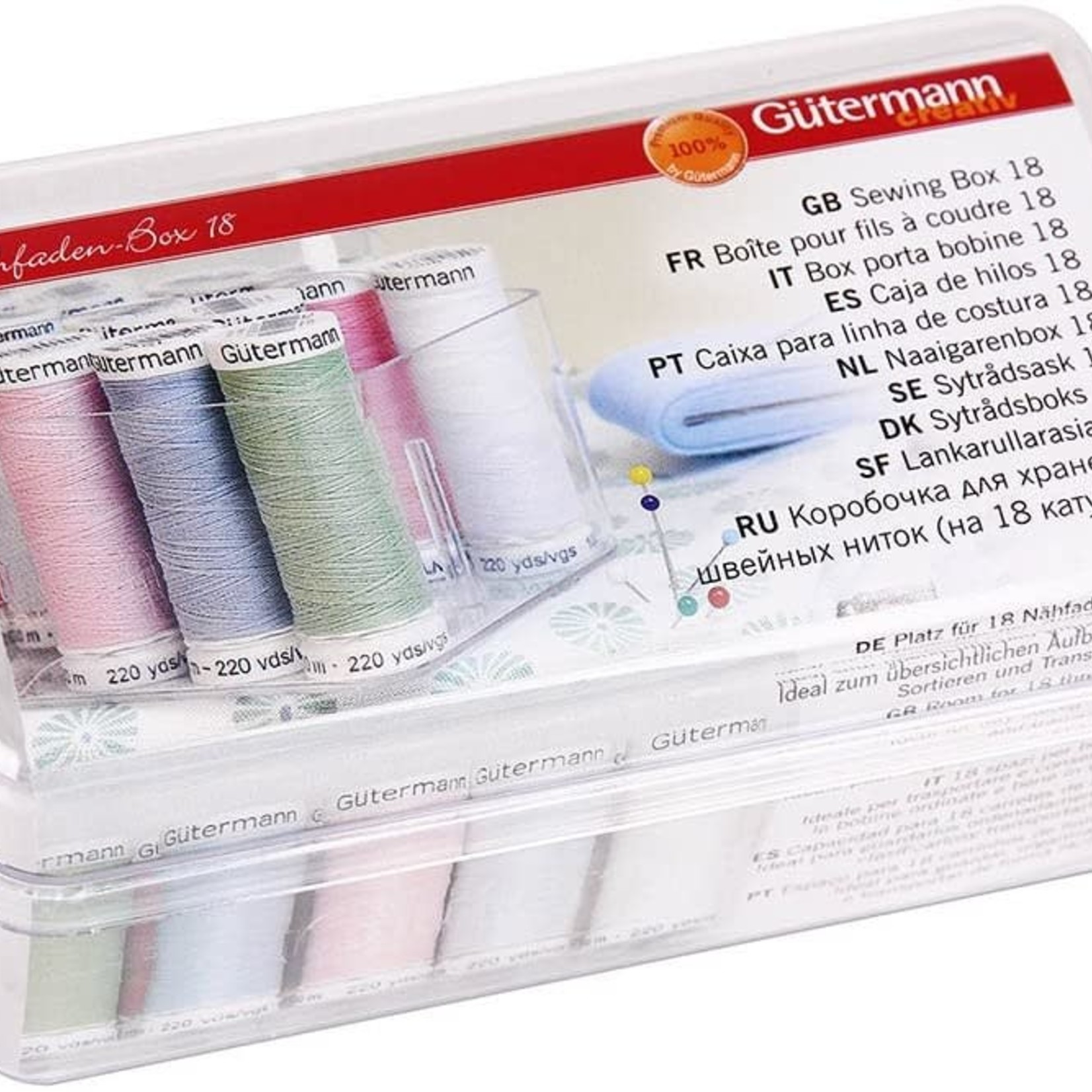 Gutermann Naaigarendoos - 18 spoelen