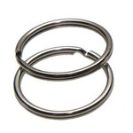 Sleutelring 25mm - zilverkleurig