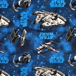 COUPON 1m30 - Katoen Star Wars Blue
