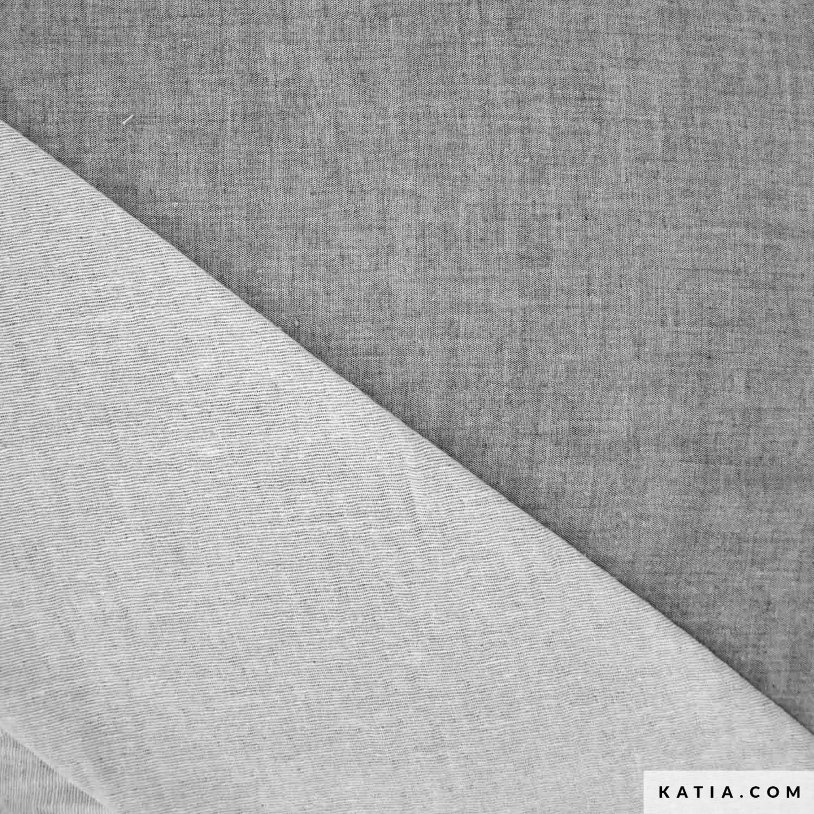 Katia Fabrics COUPON 80cm - Double Gauze Grijs Melée