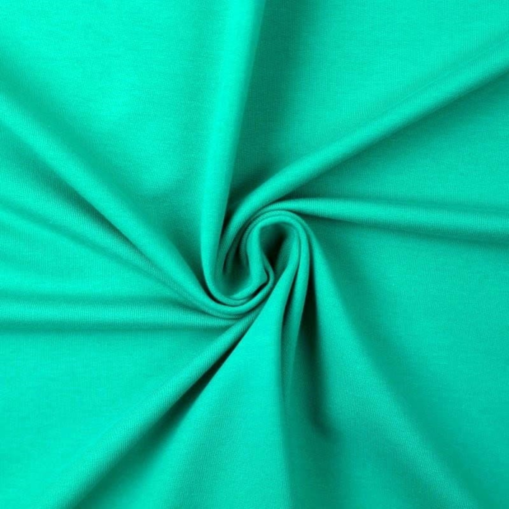 COUPON 70cm-Effen Tricot Aquagroen