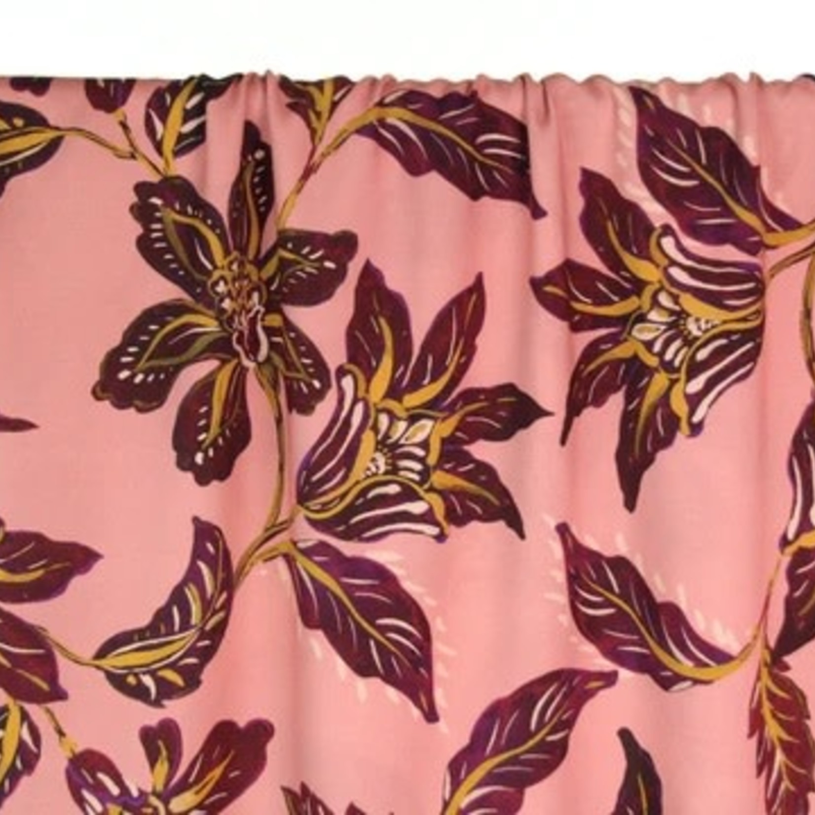 Atelier Jupe Viscose Warm Pink Flowers - Atelier Jupe