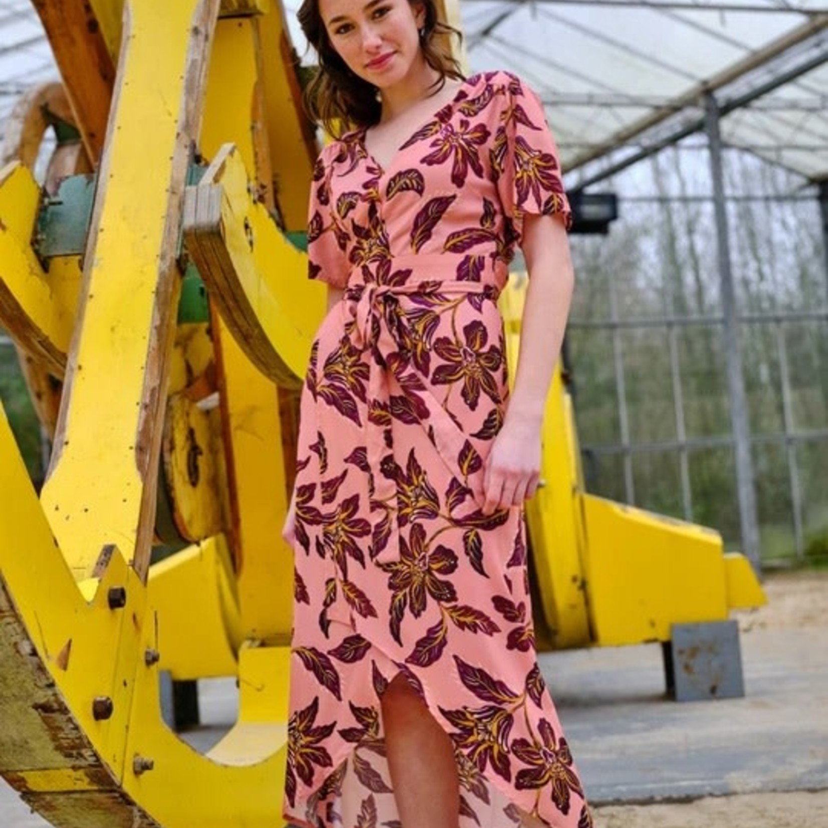 Atelier Jupe Viscose Warm Pink Flowers - Atelier Jupe