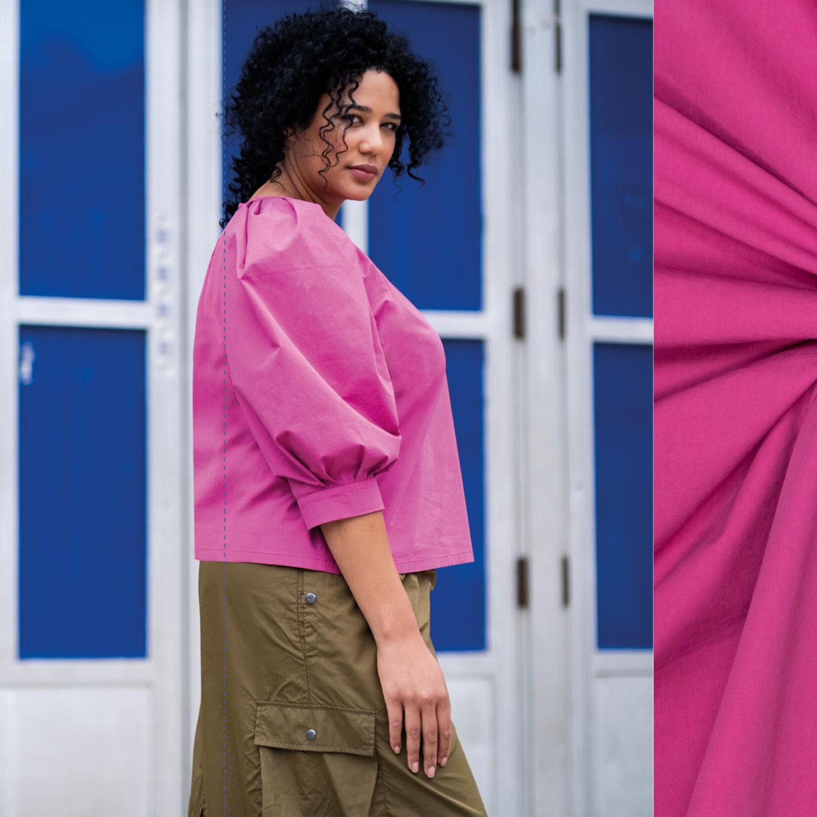 Fibre Mood COUPON 1m-Katoen Roze Eza  - Fibre Mood
