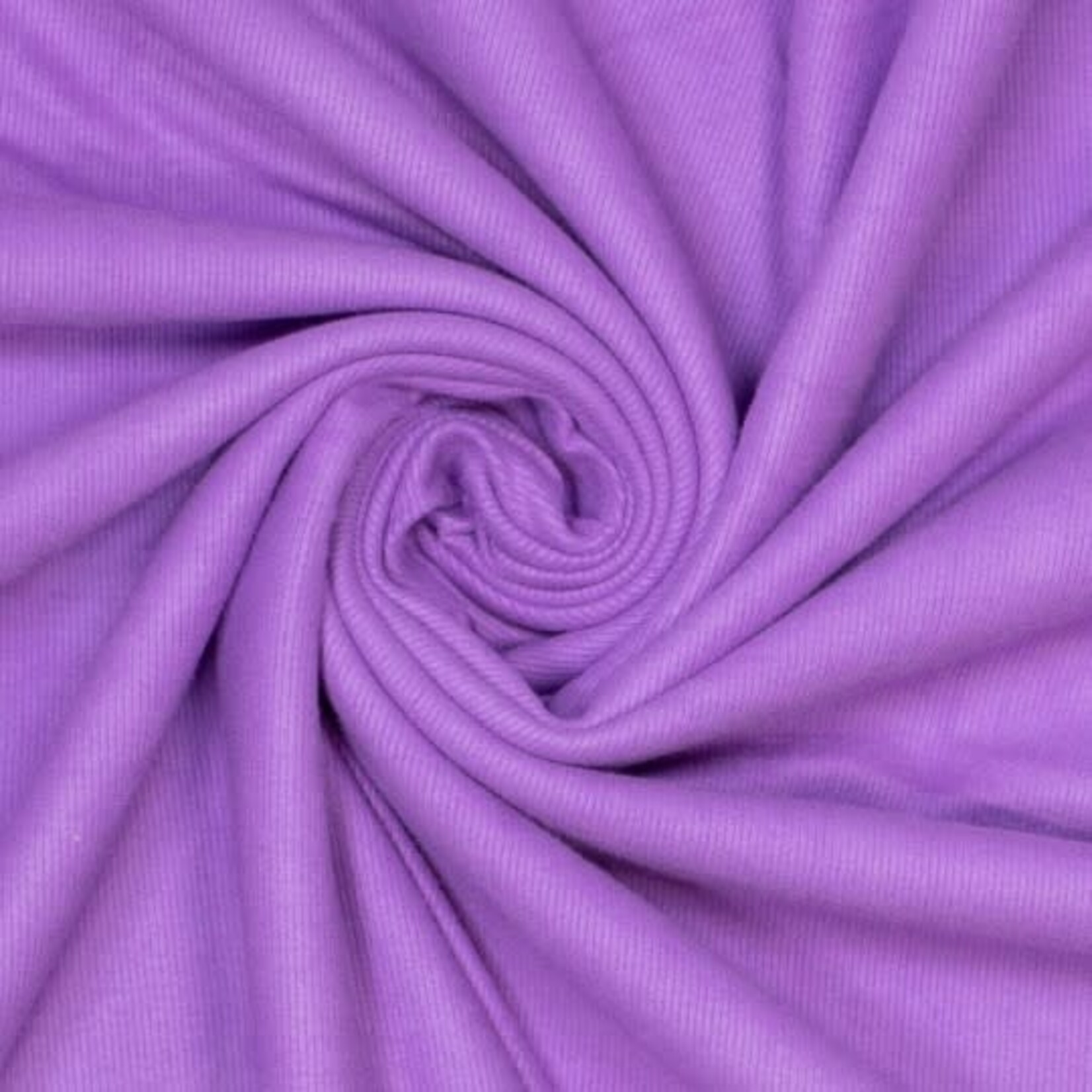 COUPON 65cm-Ribtricot Brushed Lila