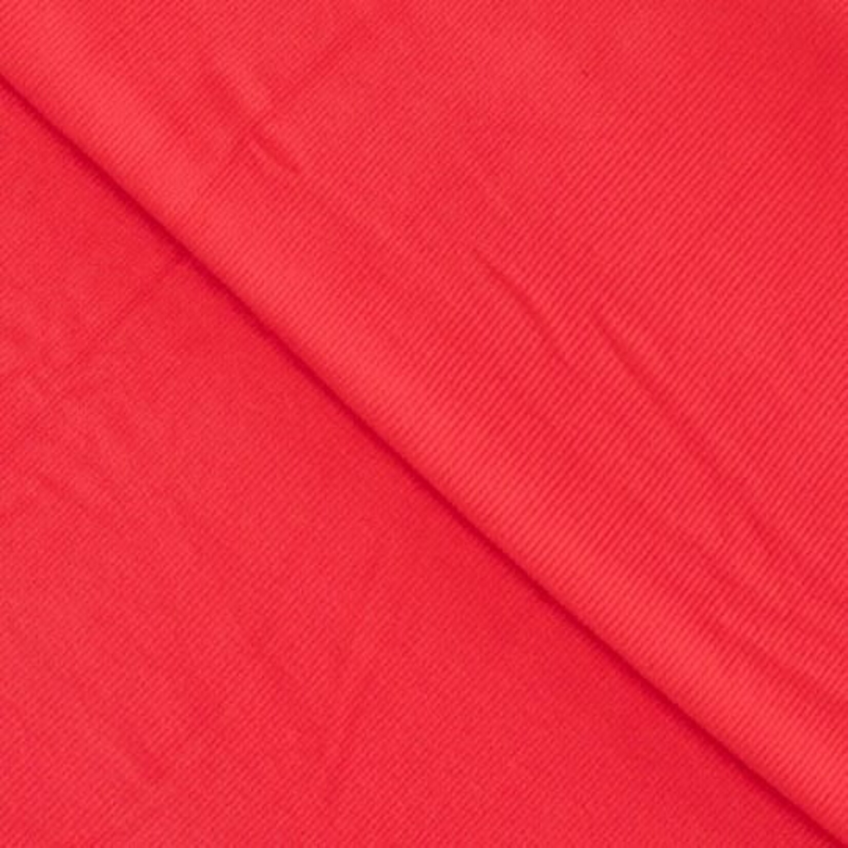 COUPON 40cm-Ribtricot Brushed Rood