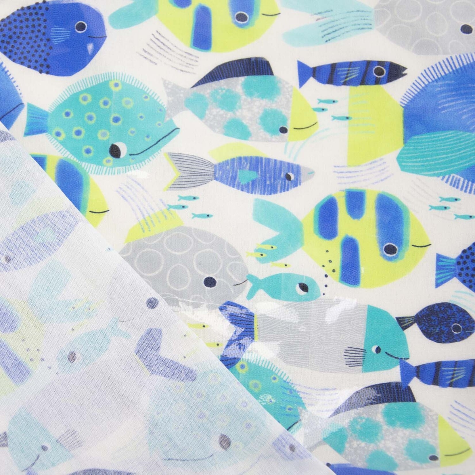 Katia Fabrics COUPON 20cm - Gelamineerd katoen Fish